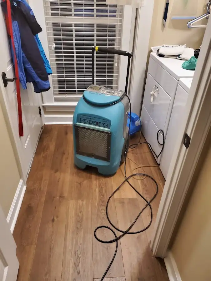 Commercial dehumidifier deployed for Flood Damage Cleanup in Coal City